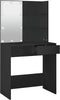 vidaXL - Kaptafel - met - LED-verlichting - 74,5x40x141 - cm - zwart