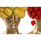 Vaas Home ESPRIT Geel Rood Hars Gouden Modern Fruit 28 x 17 x 35 cm (2 Stuks)