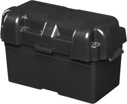 ProPlus Accubak - 35 x 18 x 20 cm - Accubox - Accudoos - Accukist - Batterij-box - Geschikt voor bijna alle formaten accu's - Inclusief Spanband - Zuurbestendig - Zwart