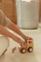 Little Dutch - Houten Kraanwagen - Draaibare arm met bouwvakker - Geel