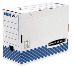 Bankers Box System transfer archiefdoos, ft A4, rug van 15 cm, blauw 10 stuks