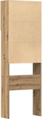 vidaXL - Wasmachinekast - 64x24x190 - cm - bewerkt - hout - artisanaal - eikenkleur
