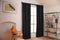 Larson - Luxe effen blackout gordijn - met haken - 3m x 2.5m - Zwart