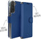 Accezz Hoesje Geschikt voor Samsung Galaxy S22 Hoesje Met Pasjeshouder - Accezz Xtreme Wallet Bookcase - Donkerblauw