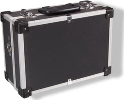 Perel opbergkoffer, schouderriem, sleutelslot, 2 sleutels, aluminium, zwart, 320 x 230 x 155 mm