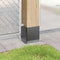 vidaXL - Spokkels - vierkant - 4 - st - 141x141 - mm - gepoedercoat - staal - antraciet