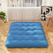 Costway Futonmatras - Wasbare Hoes - Draagtas - 203 x 137 x 10 cm - Blauw