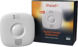 Heatit Z-Smoke - Multisensor 230V - Rookmelder met PIR en noodverlichting