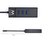 Ewent EW1141 - 3-Port USB Hub - USB 3.2 Gen1 5 Gbps met Gigabit Ethernet - Zwart