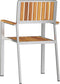 vidaXL - Stapelbare - Tuinstoelen - 2 - stuks - van - Massief - Acaciahout - en - RVS
