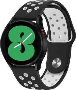 imoshion Siliconen sport bandje - Universeel 20 mm aansluiting - Zwart / Wit