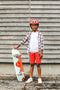 Mini Hornit Lids - Fietshelm voor Kinderen - LED achterlicht - Rood (S)