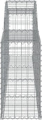 vidaXL - Schanskorven - 15 - st - gewelfd - 300x30x60/80 - cm - gegalvaniseerd - ijzer