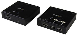 Startech.com ST121USBHD - HDMI over CAT6 Extender - 4-poorts USB Hub 50m 1080p - Zwart