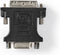 DVI-Adapter - DVI-D 24+1-Pins Male - VGA Female 15p - Vernikkeld - Recht - PVC - Zwart - Polybag