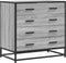 vidaXL - Ladekast - 70x41x70 - cm - bewerkt - hout - grijs - sonoma - eikenkleurig