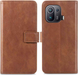 iMoshion Hoesje Geschikt voor Xiaomi Mi 11 Pro Hoesje Met Pasjeshouder - iMoshion Luxe Bookcase - Bruin