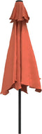 vidaXL - Parasol - met - LED-verlichting - en - stalen - paal - 300 - cm - terracotta