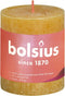 Bolsius Stompkaarsen Shine 4 st rustiek 80x68 mm honinggeel