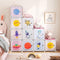 COSTWAY Kinderkledingkast - Reksysteem kunststof 12 kubussen 2 hangers - Roze en Wit