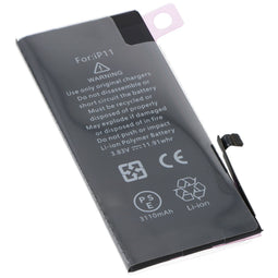 Batterij geschikt voor Apple iPhone 11, Li-Polymer, 3.83V, 3110mAh, 11.9Wh, ingebouwd, zonder gereed