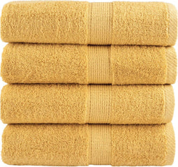 vidaXL - Gastendoekjes - SOLUND - 4 - st - 600 - g/m² - 30x50 - cm - goudkleurig