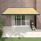 vidaXL - Luifel - uittrekbaar - 4x3 - m - stof - en - aluminium - geel - en - wit