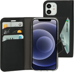 Mobiparts Classic Wallet Case - iPhone 12 Mini - Ruimte voor pasjes - Zwart