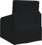 vidaXL - Vloersofa - Bed - 2-in-1 - Zwart - 65x80x83 - cm - Stof