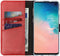 Selencia Galaxy S10 - Echt Lederen Bookcase - 3 Pashouders - Rood