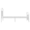 vidaXL - Bedframe - met - hoofd- - en - voeteneinde - metaal - wit - 100x190 - cm