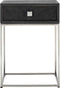 Richmond Interiors Nachtkastje Blackbone silver 1-lade (Black rustic)