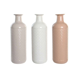 Vaas DKD Home Decor Terra cotta Mauve Licht Roze Dolomite 13 x 13 x 41 cm (3 Stuks)
