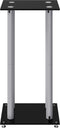 vidaXL - Luidsprekerstandaards - 2 - st - 4 - pijlers - gehard - glas - zwart - zilver