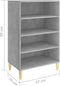 vidaXL - Dressoir - 57x35x90 - cm - bewerkt - hout - betongrijs