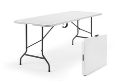 Hortensus Plooibare Buffettafel - 180 x 74 x 70 cm - Stevig en Ruimtebesparend - Wit