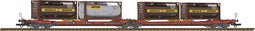 Roco H0 T3000e Draagwagen met Bertschi Container - Beweegbare Scharniergrendels, 2-rail (DC)
