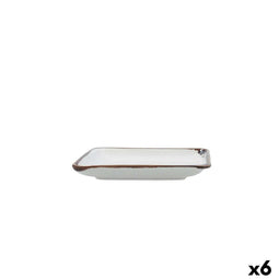 Bidasoa Orion - Snackdienblad - Stapelbaar en geschikt voor afwasmachine en magnetron - Wit (6 Stuks)