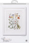 Thea Gouverneur - Borduurpakket met telpatroon - 577 - Voorgesorteerde DMC Garens - Wilde bloemen - Linnen - 20 cm x 26 cm - DIY Kit