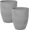 CROTON - Bloempot set van 2 - Grijs - 35 cm - Stenenmix