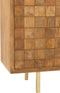 J-Line kast Nino - metaal/mangohout - naturel/goud