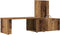 vidaXL - Salontafel - 150x50x35 - cm - bewerkt - hout - oud - houtkleurig
