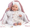 Llorens softbody babypop 40 cm met geluid slaapogen kleding en speen