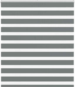 vidaXL - Zebra - rolgordijn - 120x100 - cm - stofbreedte - 115,9 - cm - donkergrijs