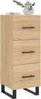 vidaXL - Dressoir - 34,5x34x90 - cm - bewerkt - hout - sonoma - eiken