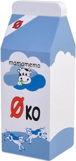 Mamamemo Pak Volle Melk Hout 12 Cm Blauw