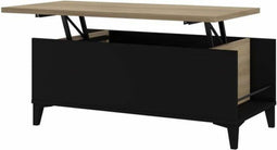 Ophefbare Salontafel Melamine Ek (100 x 50/72 x 42/55 cm)