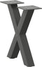 vidaXL - Salontafelpoten - 2 - st - X-vormig - 37x(30-31) - cm - staal - antraciet