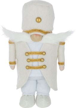 J-Line figuur Soldaat - polyester - wit/goud - large