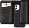 Selencia Hoesje Geschikt voor iPhone 12 Mini Hoesje Met Pasjeshouder - Selencia Eny Uitneembare Vegan Lederen Clutch - Zwart